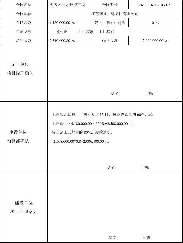 请求支付工程款的申请报告